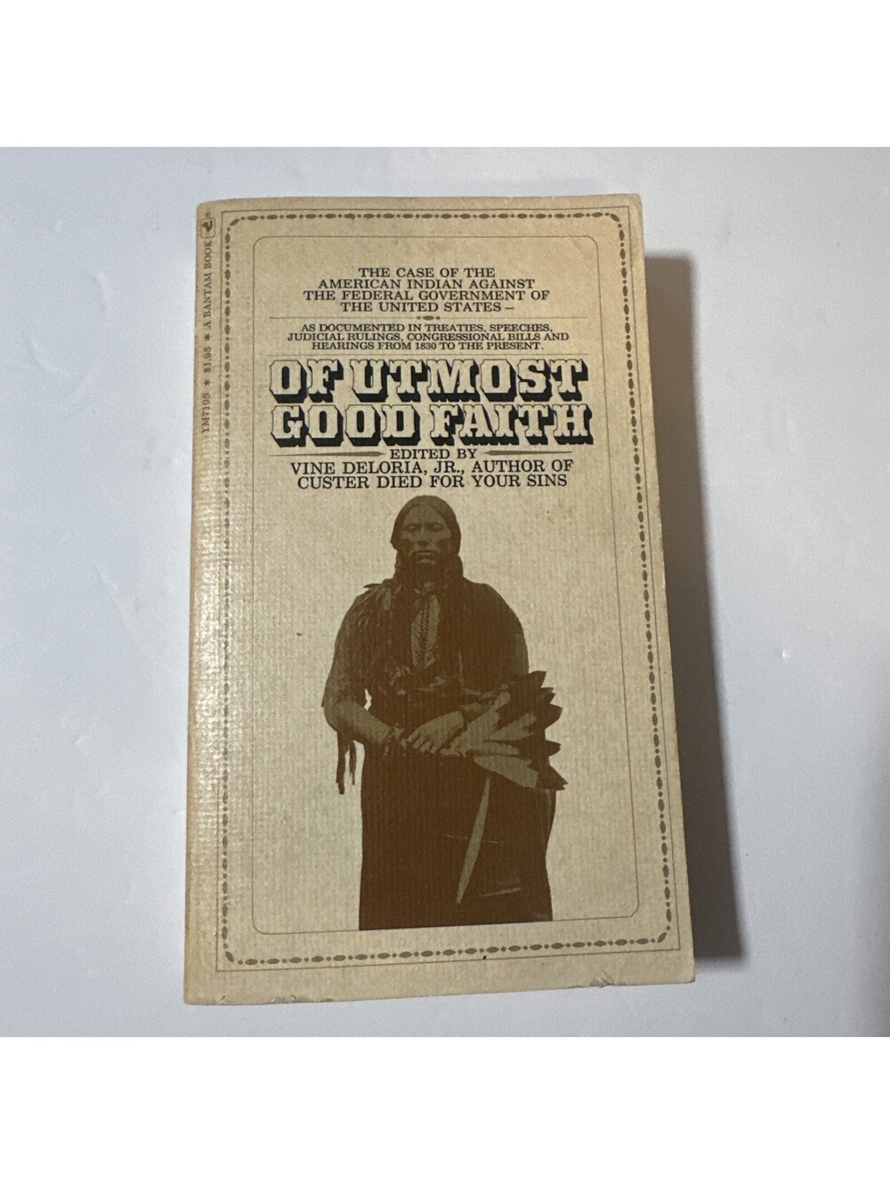 Of Utmost Faith Editor Vine Deloria Jr. Case Of American Indian Against USA